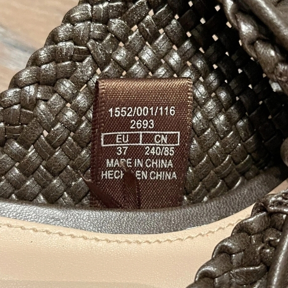 Zara Brown Woven Slip On Mules Slides With Bows Dress Shoes Women’s Size 37 6.5 - Picture 6 of 11